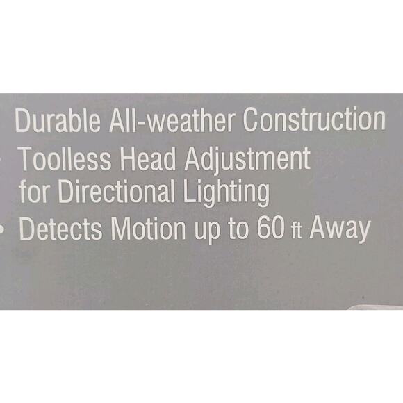Motion Detection 60 Ft away Flood Light LED WHITE Twin Head Adjusts NEW in Box! - Picture 12 of 16